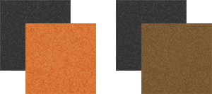 Vælg mellem farvekombinationerne sort/orange og sort/brun